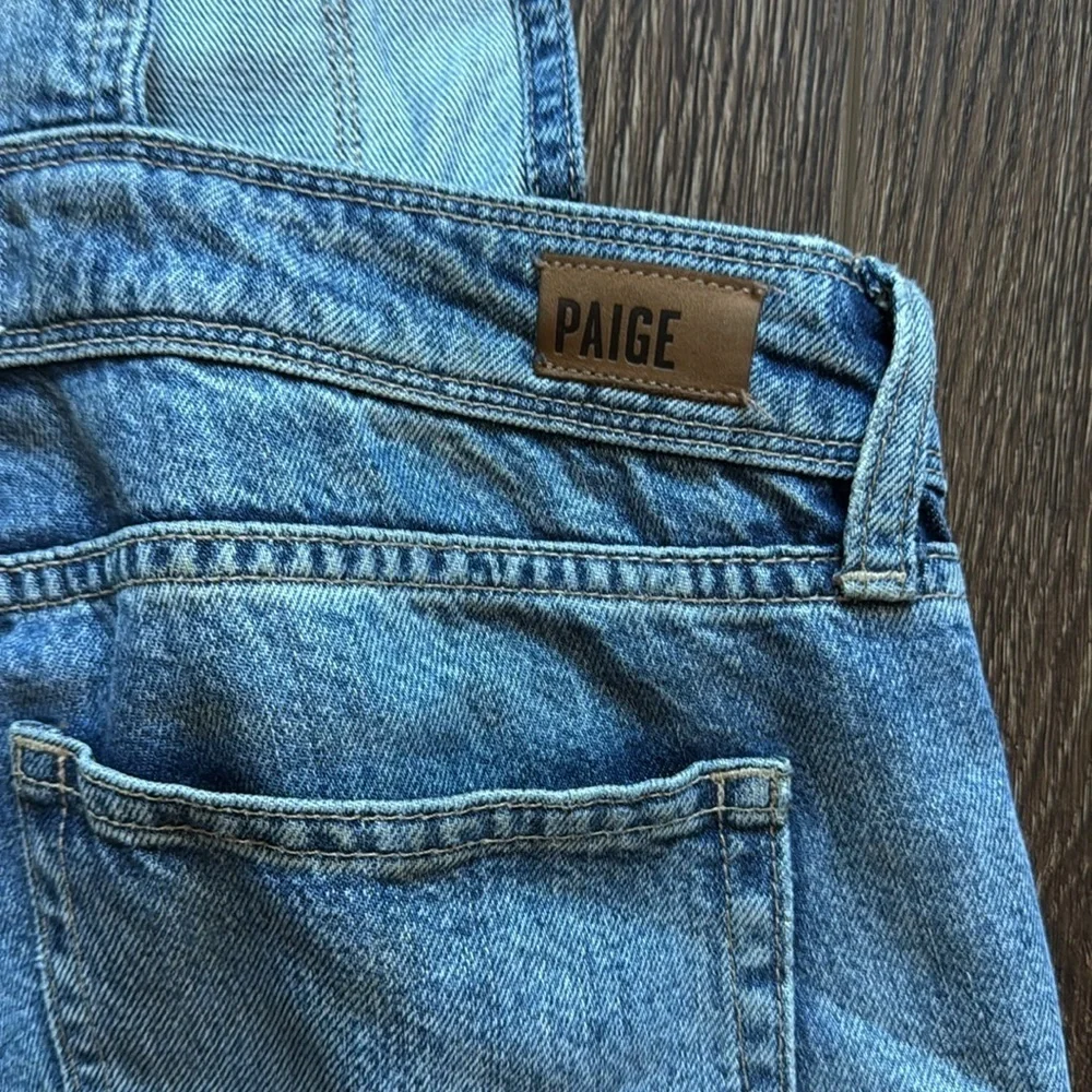 Anthropologie PAIGE Sierra High Rise Denim Overalls Distressed